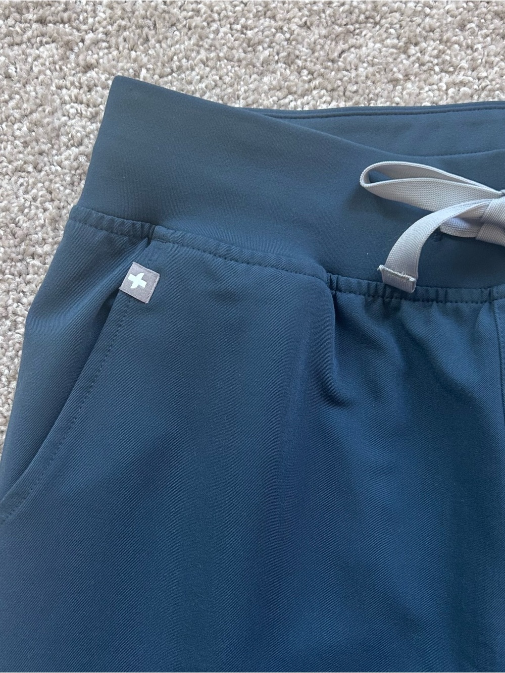 FIGS Womens S HW Zamora Jogger Scrub Pants Navy Blue High Rise Tech Pocket Small - Picture 3 of 8